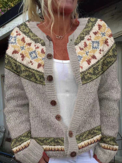 Jesień | Vintage Islandzki Sweter