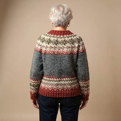Atasha | Vintage Islandzki Sweter Wełniany