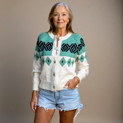 Allison | Vintage Islandzki Sweter z Wełny