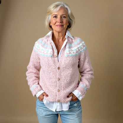 Sarah | Vintage Islandzki Sweter z Wełny