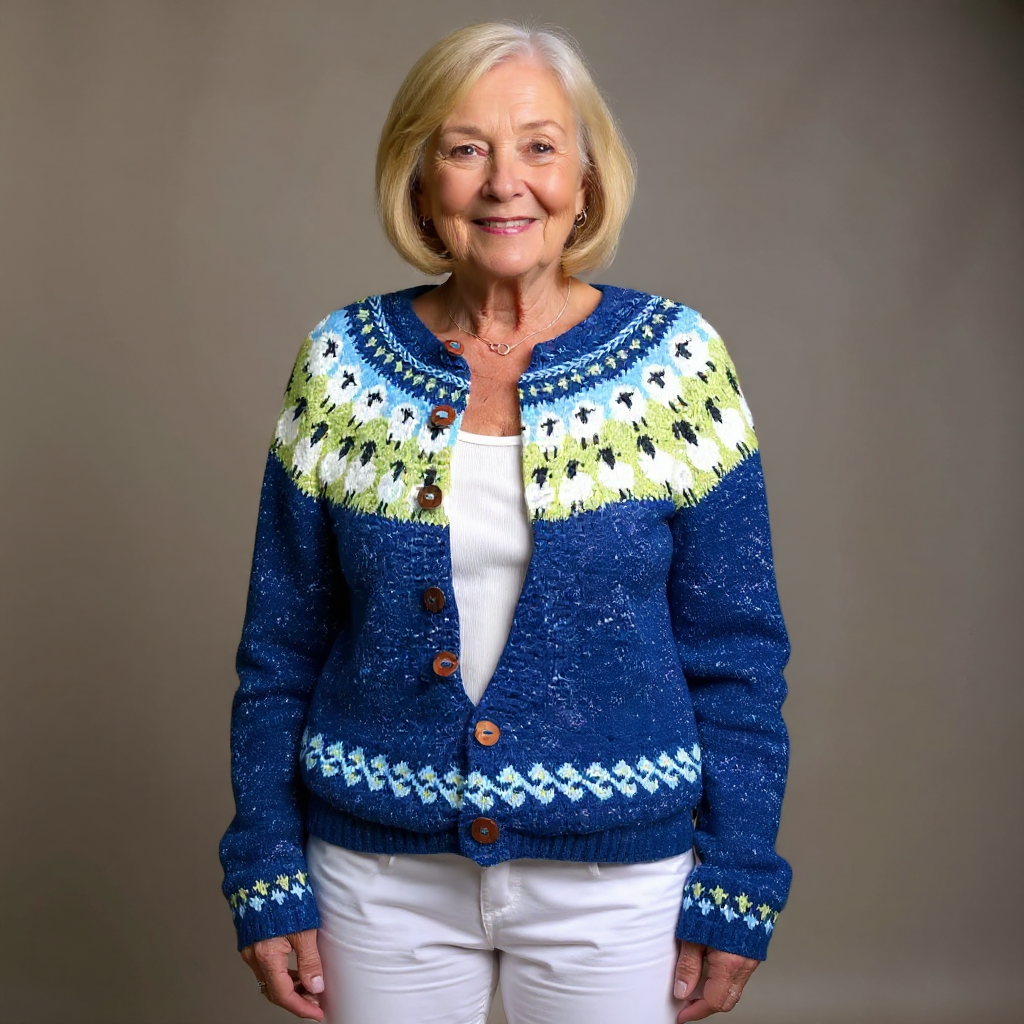 Sophie | Vintage Islandzki Sweter z Wełny