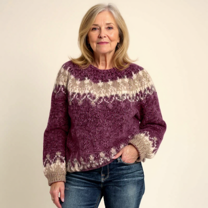 Samantha | Vintage Islandzki Sweter Wełniany